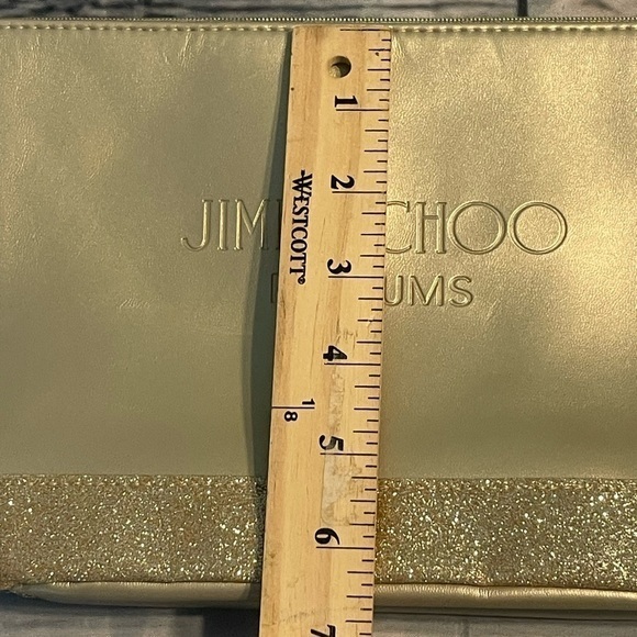JIMMY CHOO PARFUMS TOILETRY GOLD MAKE UP POUCH , CARRYING CASE  NEW!!!! - Picture 8 of 9